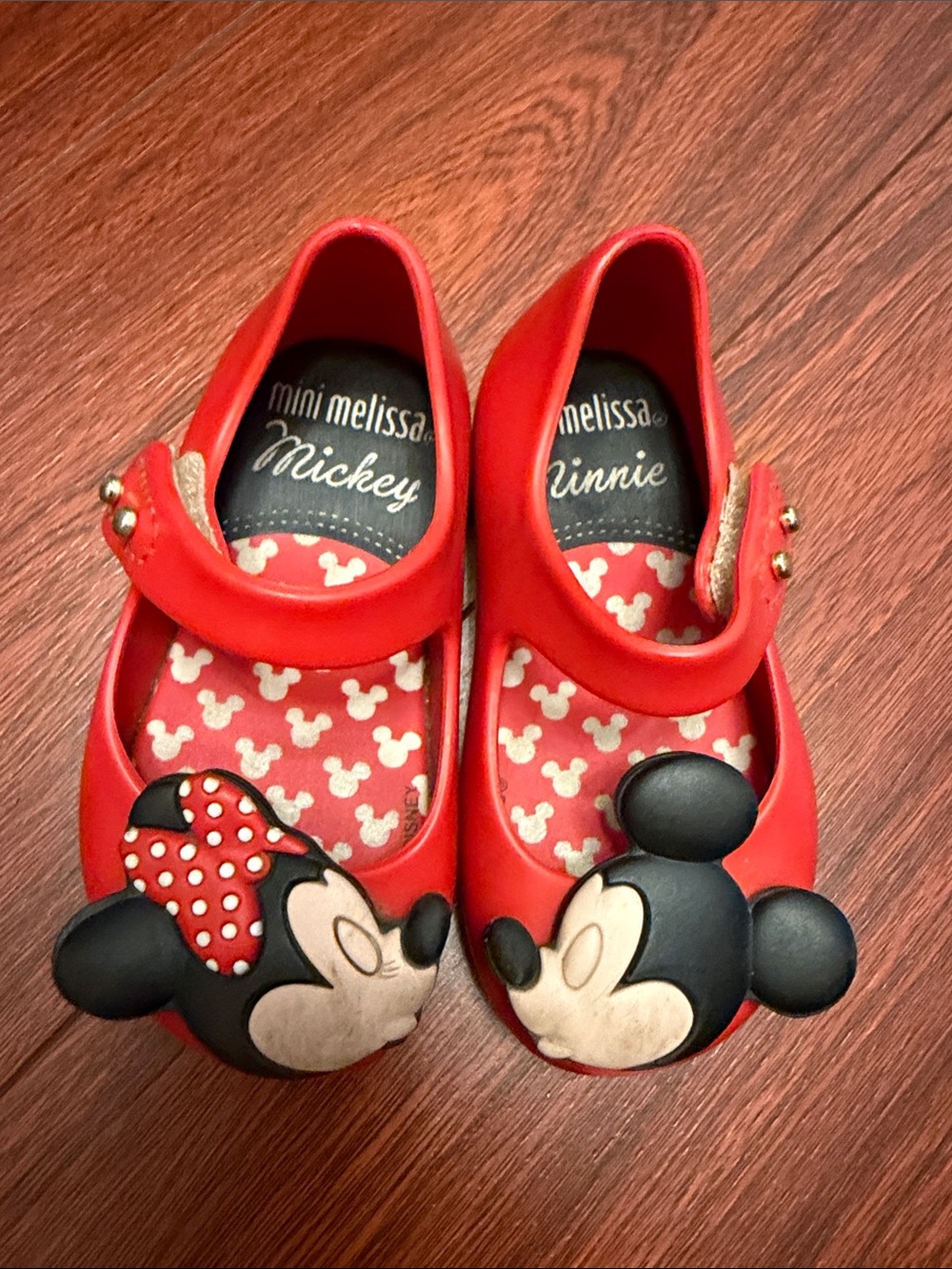 Mini Melissa Red Mickey & Minnie Toddler Mary Janes